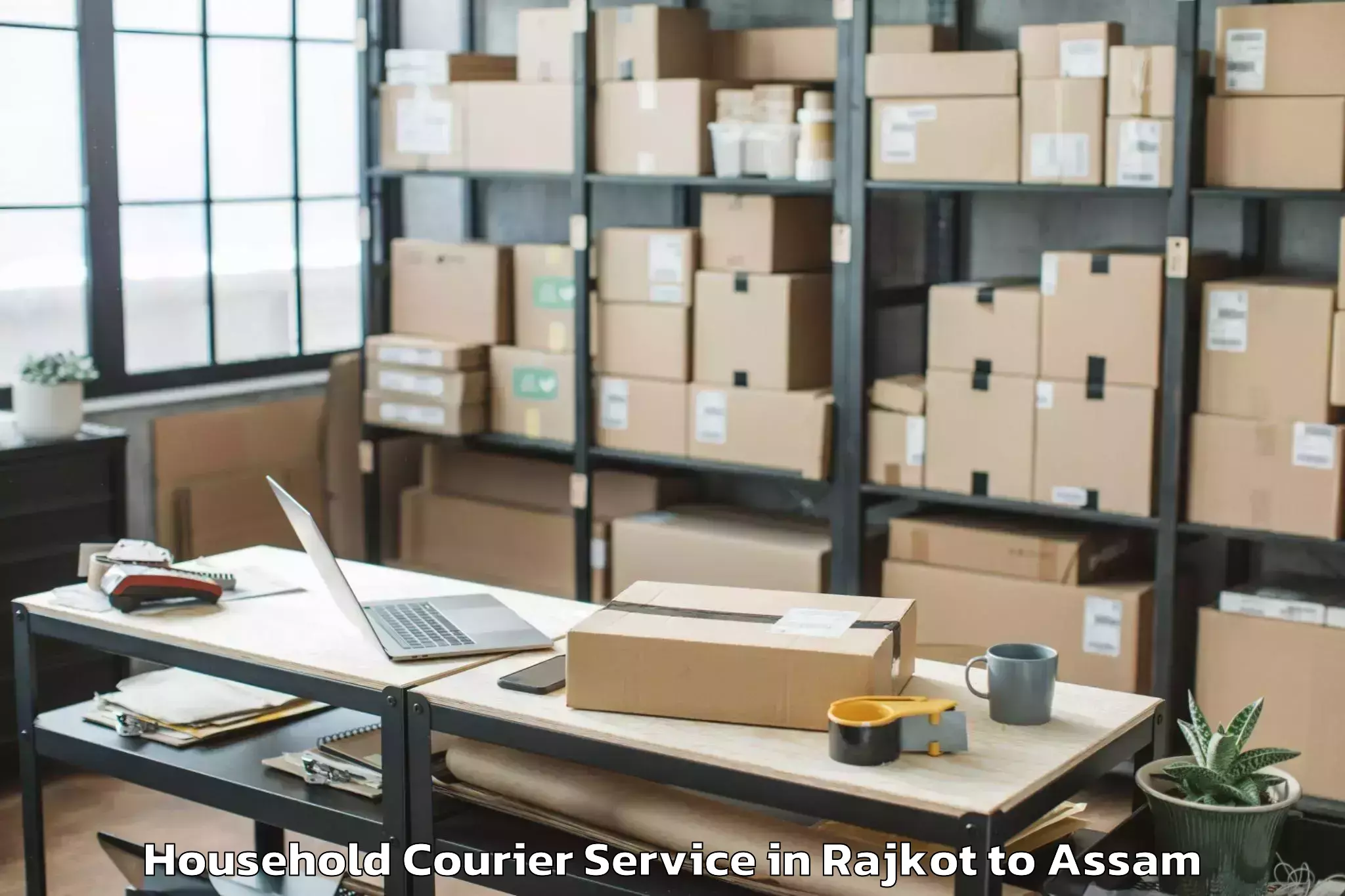 Get Rajkot to Barkhetri Household Courier